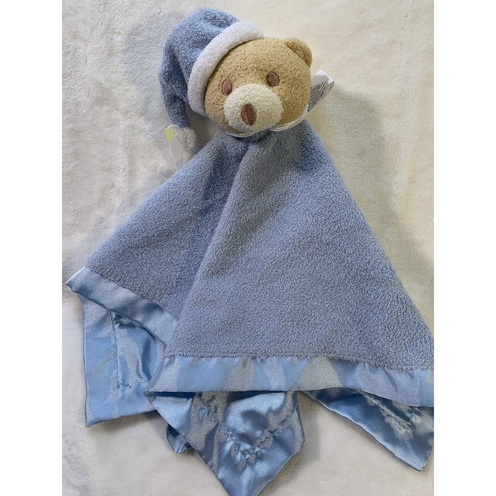 Baby Essentials Blue Puppy Lovey Sailboat Security Blanket Satin Trim RARE‎ NWOT